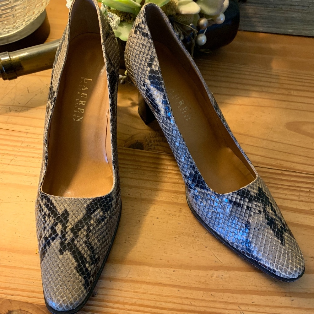Lauren by Ralph Lauren Snakeskin Heels